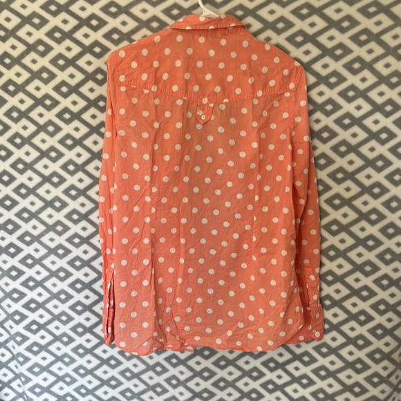 Planet Gold Peach Polka-Dot Button Down - Picture 2 of 3